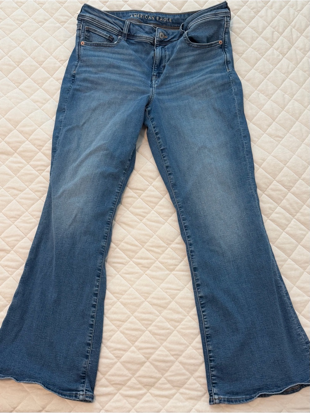 American Eagle Outfitters Women's Medium Blue Flare Jeans